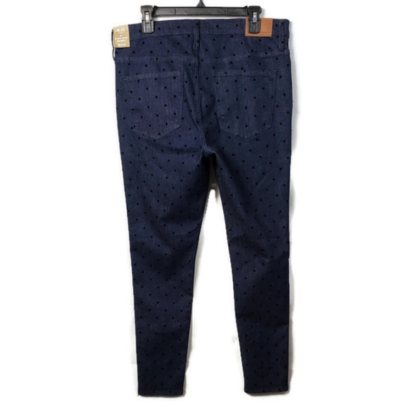 ♥️Madewell High Rise Skinny Denim Jeans Polka Dot Polkadot Stretch Slimming - Picture 7 of 10